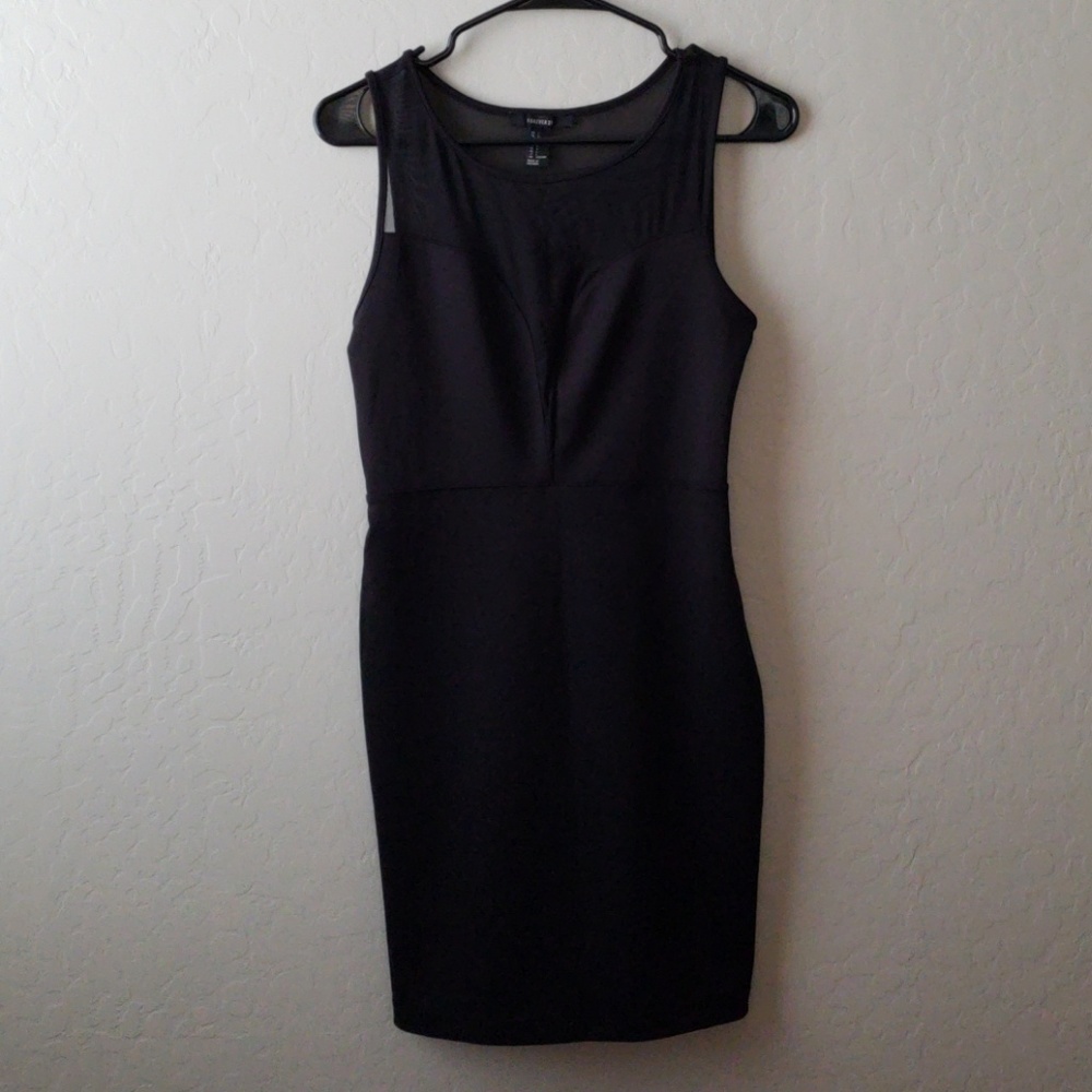 Forever 21 black mesh bodycon dress